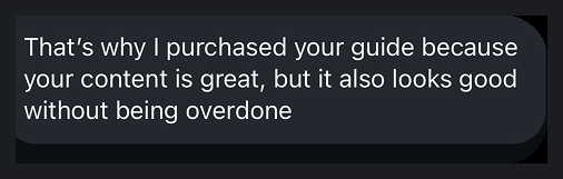 A comment from a follower praising Mahya's editing guide