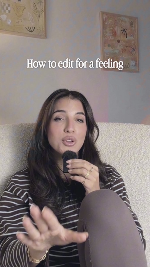 A basic edit of Mahya's reel: plain hook text, flat light